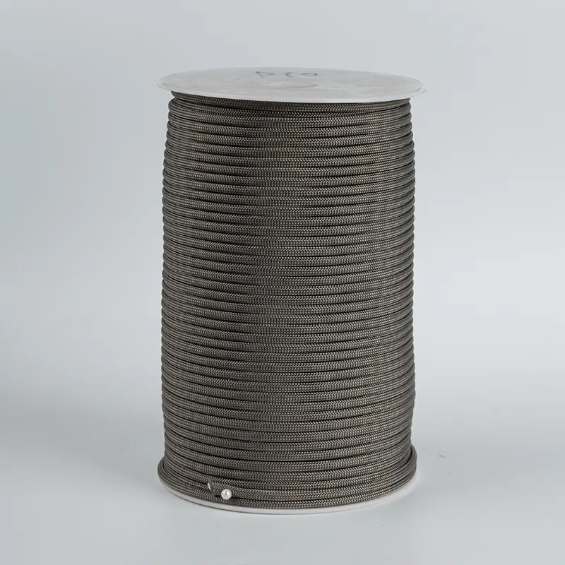 7 sợi lõi 4mm rắn màu nâu xám 550 Polyester Paracord 7 sợi lõi 4mm rắn màu nâu xám 550 Polyester Paracord