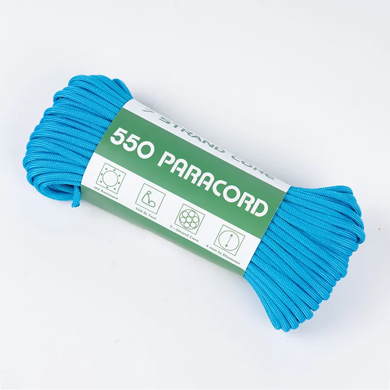 7 sợi lõi 4mm Solid Lake Blue 550 Polyester Paracord